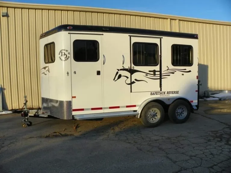 2022 Double D Reverse Slant 2 Horse Bumper Pull for sale at Pauls Containers Ltd