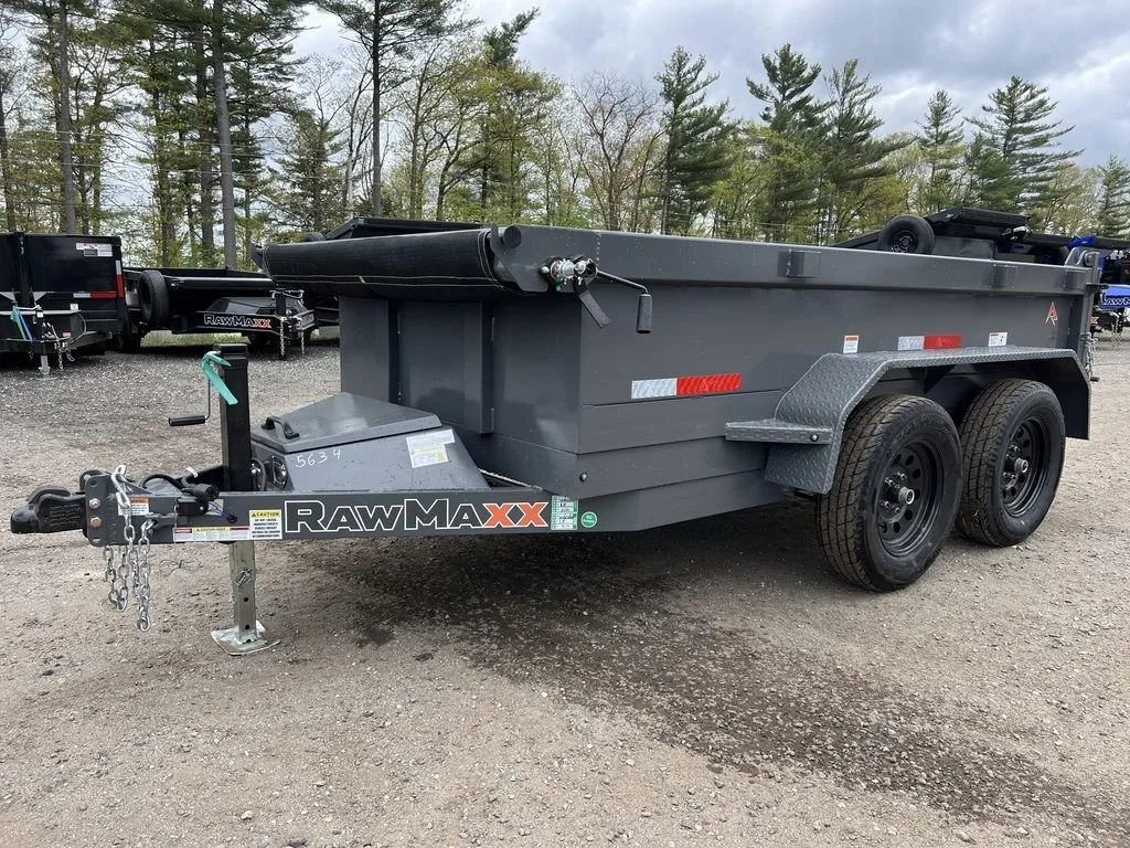 2024 RawMaxx 5X10 7K Powder Coated Dump Trailer w/Tarp Kit for sale at Pauls Containers Ltd