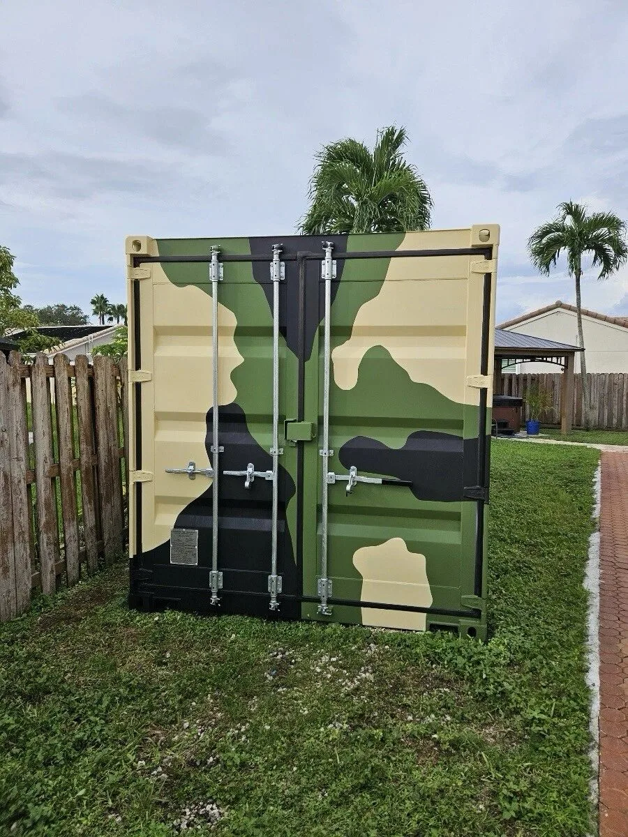 20ft Camouflage Storage Container - Wind & Water Tight for sale at Pauls Containers Ltd
