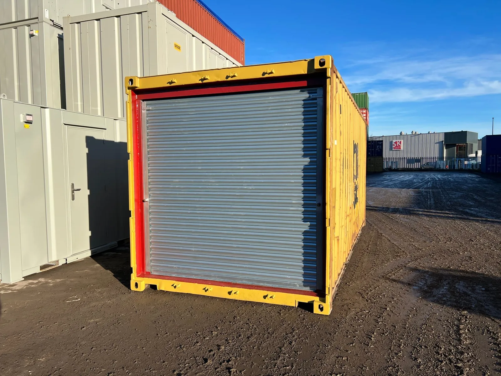 20ft Used Shipping Container with Roller Shutter Door for sale at Pauls Containers Ltd