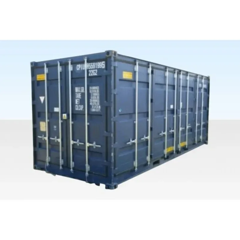 20Ft X 8Ft Open Side Bunded Open Mesh Floor Store - side view, open