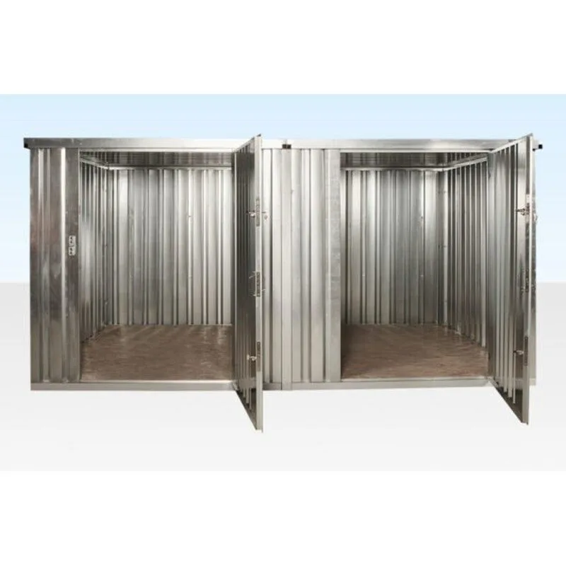 3M X 4.2M Side Linked Flat Pack Container Bundle (Galvanised) for sale at Pauls Containers Ltd
