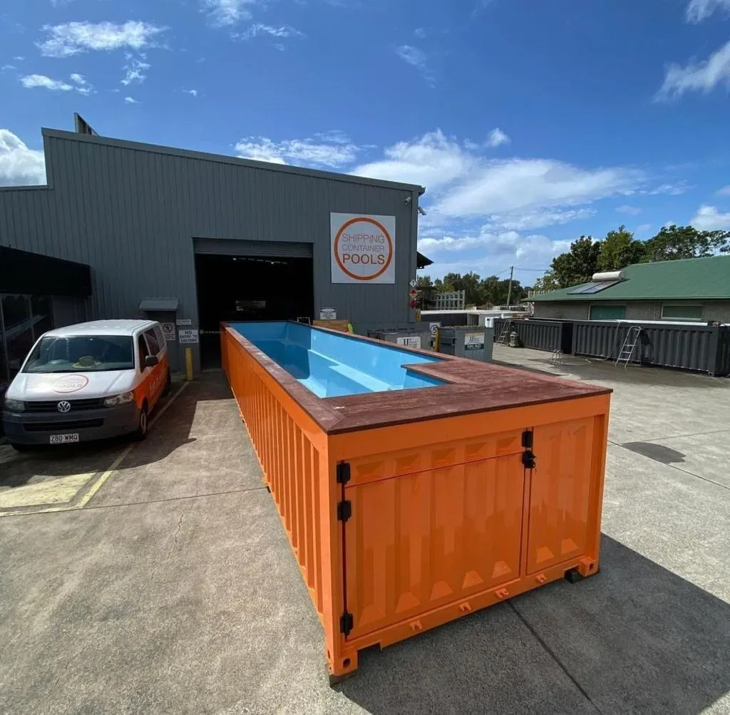 40 Ft Container Pool (Orange) for sale at Pauls Containers Ltd