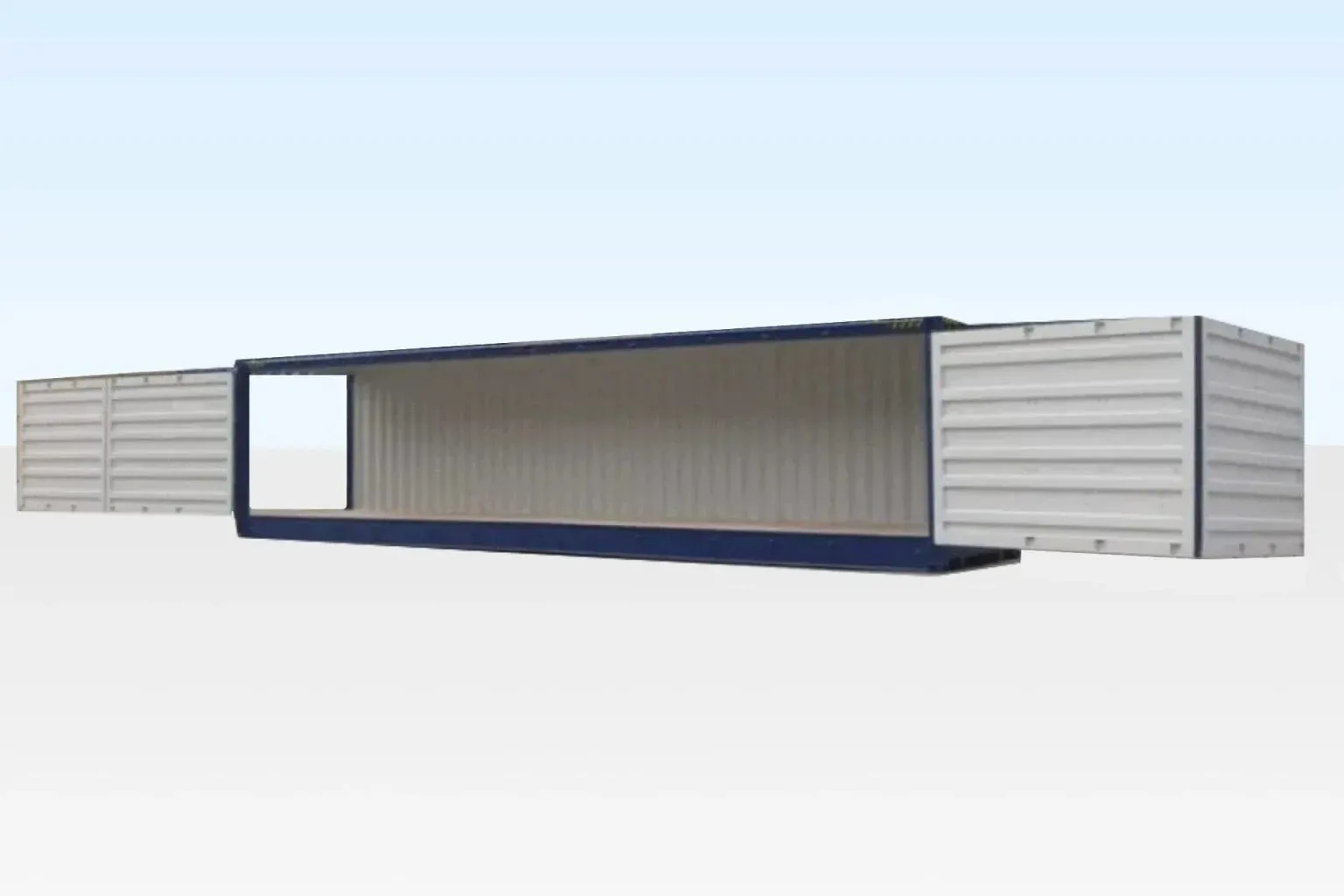 40Ft Full Side Access Container High Cube (9' 6" High) - doors open, open