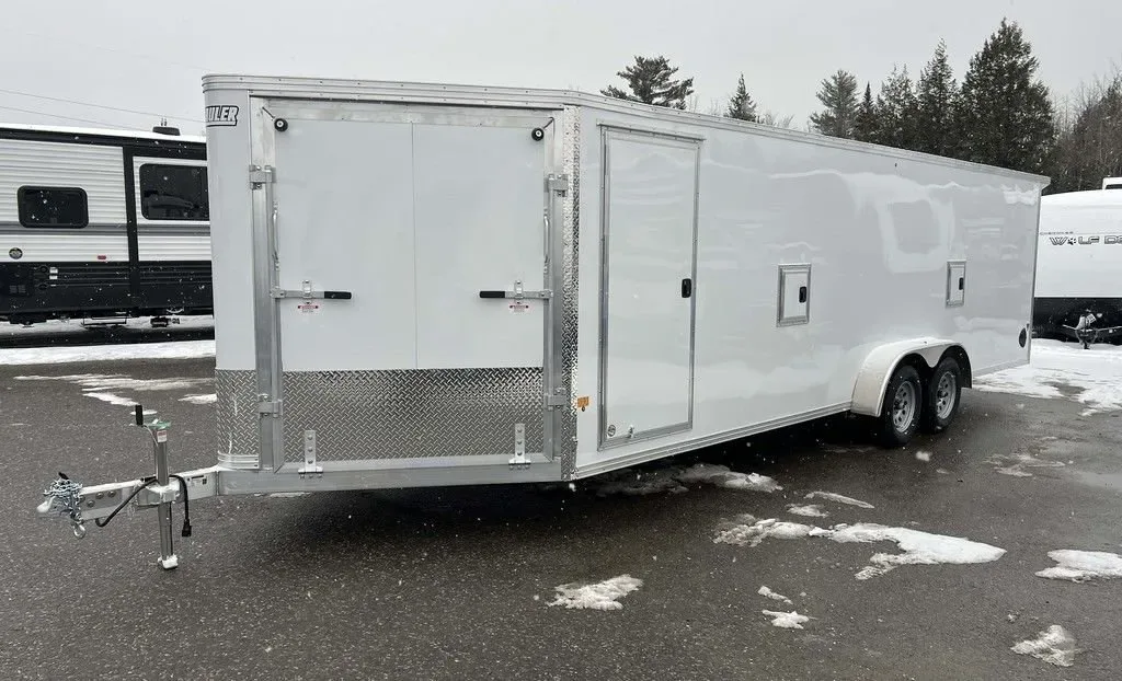2024 E-Z Hauler 7x24 Aluminum 4-Place Drive In/Out w/Tapered Ramps for sale at Pauls Containers Ltd