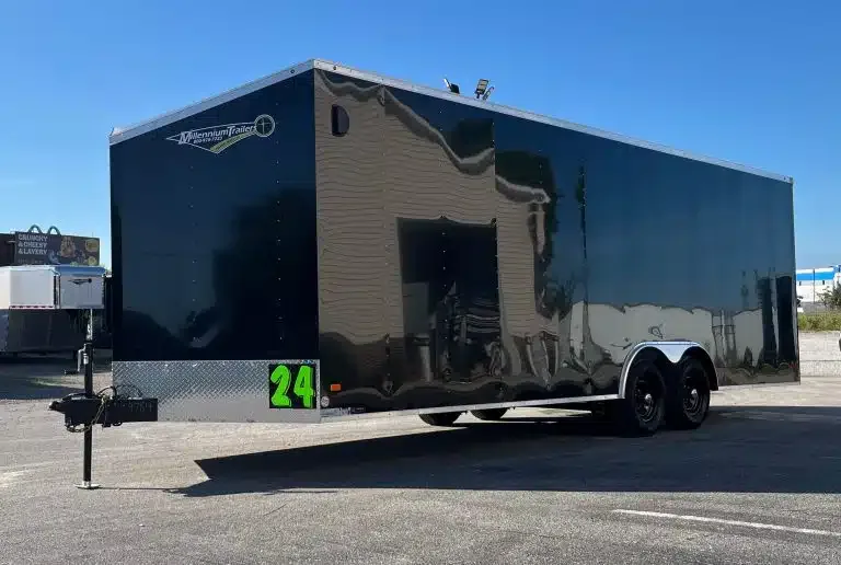Enclosed Car Hauler 2026 24ft. Hero w/Heavy Duty Ramp Door for sale at Pauls Containers Ltd