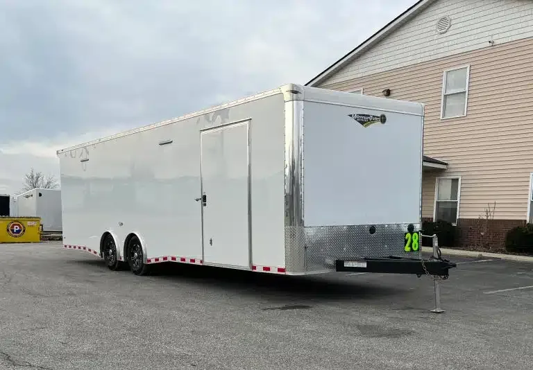 Enclosed Car Hauler 2026 28ft. Extreme w/6K Torsion Spread Axles for sale at Pauls Containers Ltd