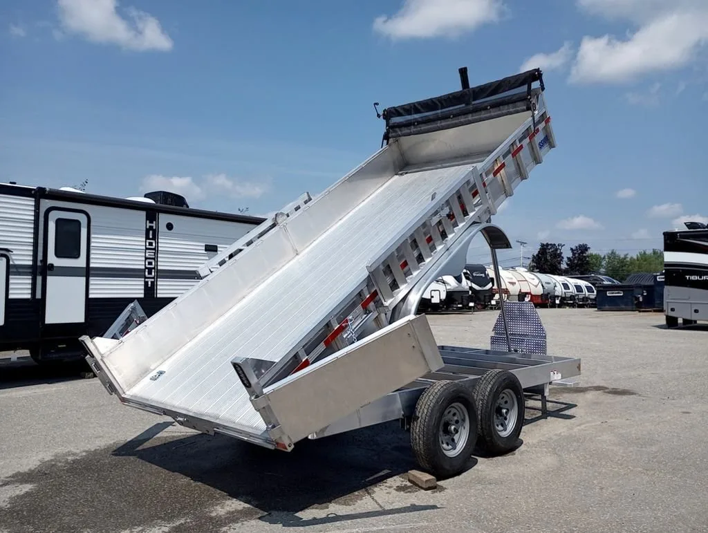 2025 Mission Trailers 7x16 14K Aluminum Hydraulic Dump w/Ramps for sale at Pauls Containers Ltd